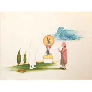 Mufakhar Subhani, 22 x 16 Inch, Gouache and Archival Digital Print on Vasli, AC-MFS-002